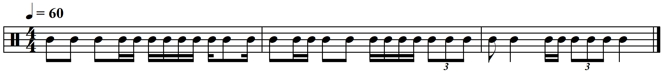 rhythmic dictation simple meter advanced example 3